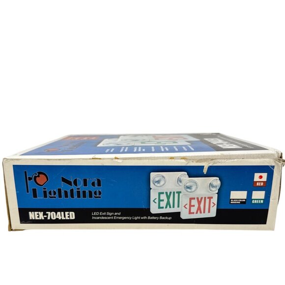 Nora Lighting NEX-704LED LED/Incandescent Exit Sign & Emergency Light - Picture 2 of 4